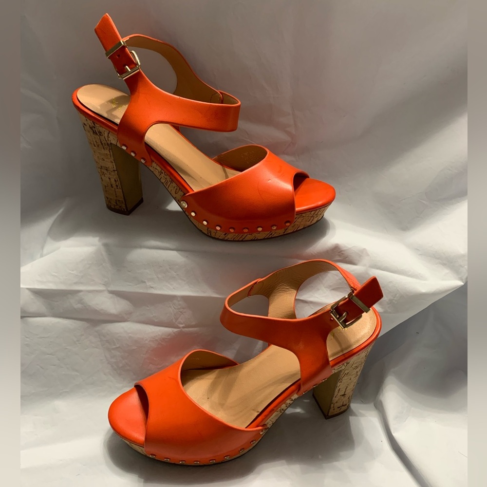 Orange/Cork Heels